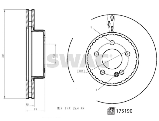 Disc frana 33 10 2737 SWAG